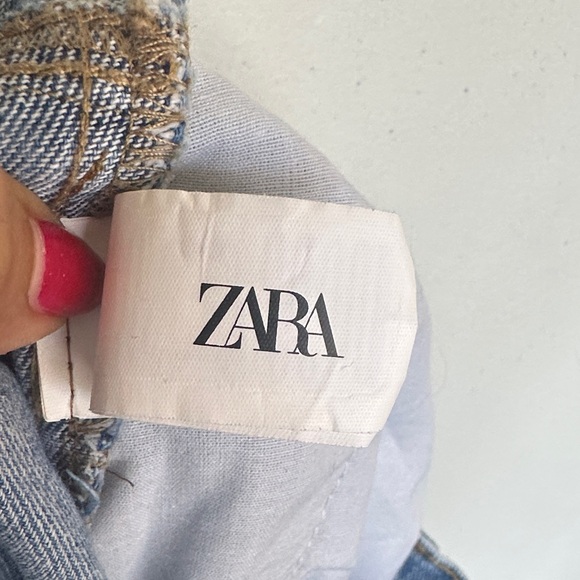 Zara Denim Cargo Flare Jeans - Picture 11 of 12